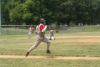 Martin races toward first base