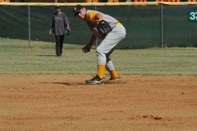 Rutledge eyes his throw to 1st base